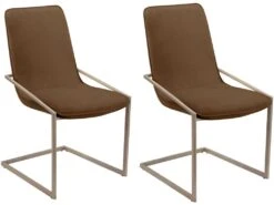 Ensemble De 2 Chaises De Salle à Manger Rembourrées En Velours -Mobilia Boutique chaise 21687777