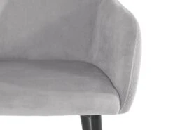 Lot De 2 Chaises De Salle à Manger Rembourrées En Velours Gris Clair -Mobilia Boutique chaise 21687865