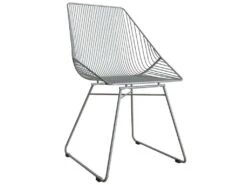 Chaise De Salle à Manger En Métal Gris