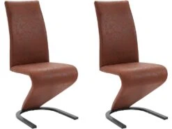 Chaise Ziri 2pk Marron -Mobilia Boutique chaise 21735833