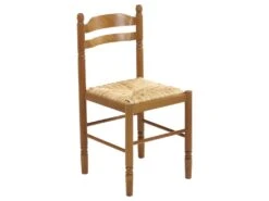 Lot De 2 Chaises JEANNE - Hêtre Massif & Assise Paille De Riz -Mobilia Boutique chaise 219011