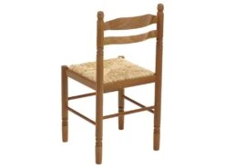 Lot De 6 Chaises JEANNE - Hêtre Massif & Assise Paille De Riz -Mobilia Boutique chaise 219033