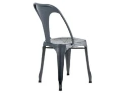 Lot De 2 Chaises Métal Gris Avec Perforations Sur L'assise - METALICA -Mobilia Boutique chaise 21966511