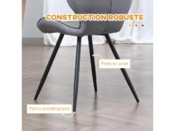 Lot De 2 Chaises EVAN Coloris Gris -Mobilia Boutique chaise 21988741