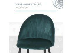 Lot De 2 Chaises COLIBRI Velours Vert -Mobilia Boutique chaise 21988759