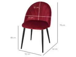 Lots De 2 Chaises LOU En Velours Bordeaux -Mobilia Boutique chaise 21988767