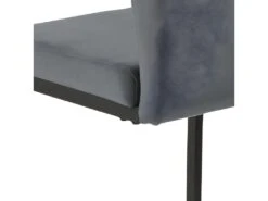 Ulla Chaise De Salle à Manger En Velours, Piètement Luge, Gris Foncé. -Mobilia Boutique chaise 22049165