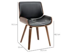 Lot De 2 Chaises Vintage TRALEE Aspect Bois De Noyer -Mobilia Boutique chaise 22099311