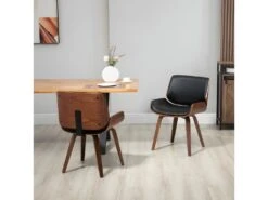 Lot De 2 Chaises Vintage TRALEE Aspect Bois De Noyer -Mobilia Boutique chaise 22099313