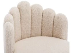 Lot De 2 Chaises Godole - Structure En L - Dossier En Forme De Pétale - Cachemire - Beige & Noir -Mobilia Boutique chaise 22125343