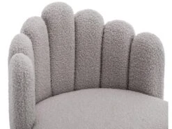 Lot De 2 Chaises Godole - Structure En L - Dossier En Forme De Pétale - Cachemire - Gris & Argent -Mobilia Boutique chaise 22125359