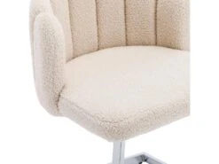 Lot De 2 Chaises Godole - Structure En L - Dossier En Forme De Pétale - Cachemire - Beige & Argent -Mobilia Boutique chaise 22125377