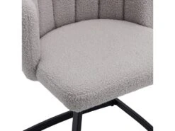 Lot De 2 Chaises Godole - Structure En L - Dossier En Forme De Pétale - Cachemire - Gris & Noir -Mobilia Boutique chaise 22125395