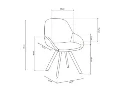 Chaise JEANNE Tissus Gris Dos PU Gris Foncé, Dimension H85 X L55 X P62, Idéal Pour Votre Cuisine Ou Salle à Manger -Mobilia Boutique chaise 22128451