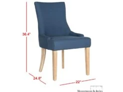 Chaise Bleu Marine 63 X 56 X 92.45 Cm - Shirlene -Mobilia Boutique chaise 22251709