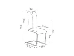 Chaise SOFI PU Blanc, Dimension H99 X L43 X P57 Cm, Idéal Pour Votre Cuisine Ou Salle à Manger -Mobilia Boutique chaise 22328863