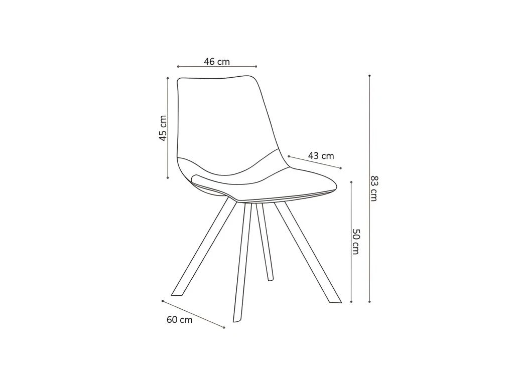 Chaise EMET PU Brun Foncé, Dimension H83 X L46 X P60 Cm, Idéal Pour Votre Cuisine Ou Salle à Manger 5 Chaise EMET PU Brun Foncé, Dimension H83 X L46 X P60 Cm, Idéal Pour Votre Cuisine Ou Salle à Manger – Image 3