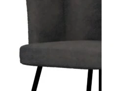 Chaise Cosette En Tissu Bouclé Gris Foncé (lot De 2) -Mobilia Boutique chaise 22352393