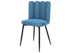 Chaise Rosy En Velours Bleu (lot De 2) -Mobilia Boutique chaise 22352411