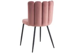Chaise Rosy En Velours Vieux Rose (lot De 2) -Mobilia Boutique chaise 22352439