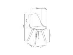 Chaise SEVENTY PU Blanc, Dimension H83 X L54 X P48 Cm, Idéal Pour Votre Cuisine Ou Salle à Manger -Mobilia Boutique chaise 22355745