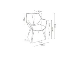 Chaise MILANO PU Micro Fibre Brun, Dimensions: H81 X L69 X P77 Cm, Idéal Pour Votre Salle A Manger Ou Cuisine -Mobilia Boutique chaise 22355855