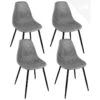 KAYELLES Lot De 4 Chaises De Cuisine Nid D’abeille OTA (Gris) -Mobilia Boutique chaise 22365561