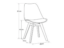 Lot De 2 Chaises Scandinaves NORA Blanches Avec Coussin - HAPPY GARDEN -Mobilia Boutique chaise 22365957