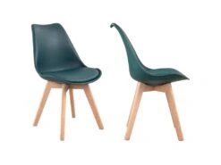 Lot De 4 Chaises Scandinaves NORA Bleues Avec Coussin - HAPPY GARDEN -Mobilia Boutique chaise 22366455