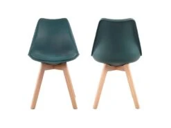 Lot De 4 Chaises Scandinaves NORA Bleues Avec Coussin - HAPPY GARDEN -Mobilia Boutique chaise 22366457