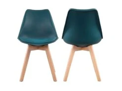 Lot De 2 Chaises Scandinaves NORA Bleues Avec Coussin - HAPPY GARDEN -Mobilia Boutique chaise 22366541