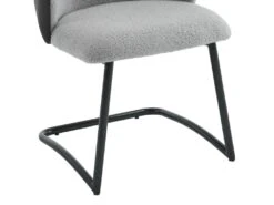 Lot De 2 Chaises De Salle à Manger - Tissu En Sherpa - Gris -Mobilia Boutique chaise 22477351