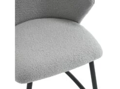 Lot De 2 Chaises De Salle à Manger - Tissu En Sherpa - Gris -Mobilia Boutique chaise 22477357