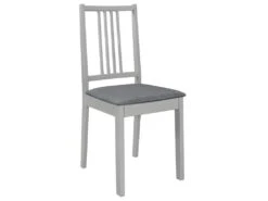 Lot De 4 Chaises De Salle à Manger Cuisineà Dîner Avec Coussins Gris Bois Solide CDS022102 -Mobilia Boutique chaise 22477855