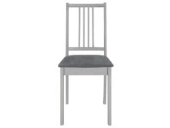 Lot De 4 Chaises De Salle à Manger Cuisineà Dîner Avec Coussins Gris Bois Solide CDS022102 -Mobilia Boutique chaise 22477857