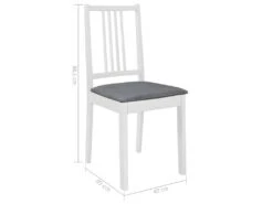 Chaises à Manger Avec Coussins Lot De 6 Blanc Bois Solide -Mobilia Boutique chaise 22558549