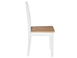 Chaises à Manger Lot De 2 Blanc Bois D'hévéa Massif -Mobilia Boutique chaise 22566065