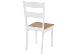 Chaises à Manger Lot De 2 Blanc Bois D'hévéa Massif -Mobilia Boutique chaise 22566067