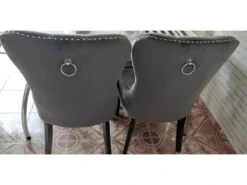 Chaise De Salle à Manger Design 51 X 46 X 98 Cm - Gris -Mobilia Boutique chaise 22724009