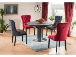 Chaise De Salle à Manger Design 51 X 46 X 98 Cm - Gris -Mobilia Boutique chaise 22724011