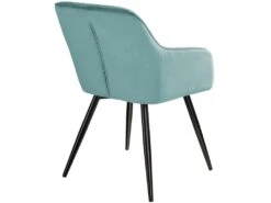 Lot De 4 Chaises Pieds Noir Siège De Salon Cuisine Salle à Manger Design élégant Velours Turquoise 08_0000081 -Mobilia Boutique chaise 22732073