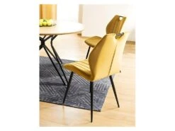 Chaise En Velours 51 X 46 X 91 Cm - Curry -Mobilia Boutique chaise 22741897