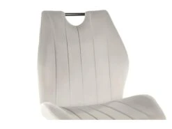 Chaise En Velours 51 X 46 X 91 Cm - Gris Clair -Mobilia Boutique chaise 22741911