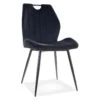 Chaise En Velours 51 X 46 X 91 Cm - Noir -Mobilia Boutique chaise 22741939