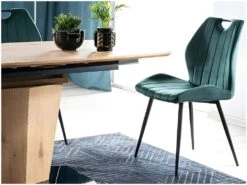 Chaise En Velours 51 X 46 X 91 Cm - Vert -Mobilia Boutique chaise 22741969