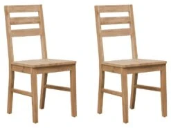 Lot De 2 Chaises De Salle Ă Manger Cuisine Design Classique Bois D'acacia Massif CDS020274