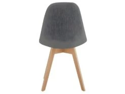 STELLA - Chaise Scandinave Tissu Gris Pieds Hêtre (x2) -Mobilia Boutique chaise 22745401