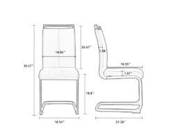 Lot De 4 Chaises De Salle à Manger - En Similicuir - Bleu 11 Lot De 4 Chaises De Salle à Manger - En Similicuir - Bleu -Mobilia Boutique chaise 22801483