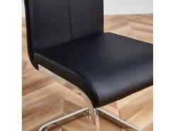 Lot De 4 Chaises De Salle à Manger - En Similicuir - Noir -Mobilia Boutique chaise 22801489