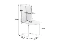 Lot De 4 Chaises De Salle à Manger - En Similicuir - Noir -Mobilia Boutique chaise 22801493